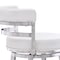 Armen Living Titana 30" Bar Height Swivel White Faux Leather and Brushed Stainless Steel Bar Stool 840254335080 - alternate 6